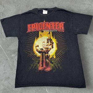 Epicenter Twenty Ten Graphic Concert Festival Distressed Shirt Y2K 90s Bands - M